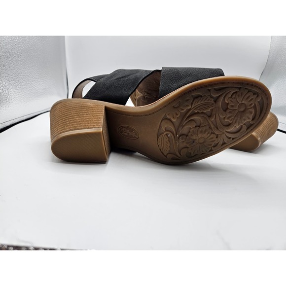 EURO‎ SOFT by SOFFT Mendi Black Block Heel Open Toe Leather Shoe 10M - Picture 13 of 14